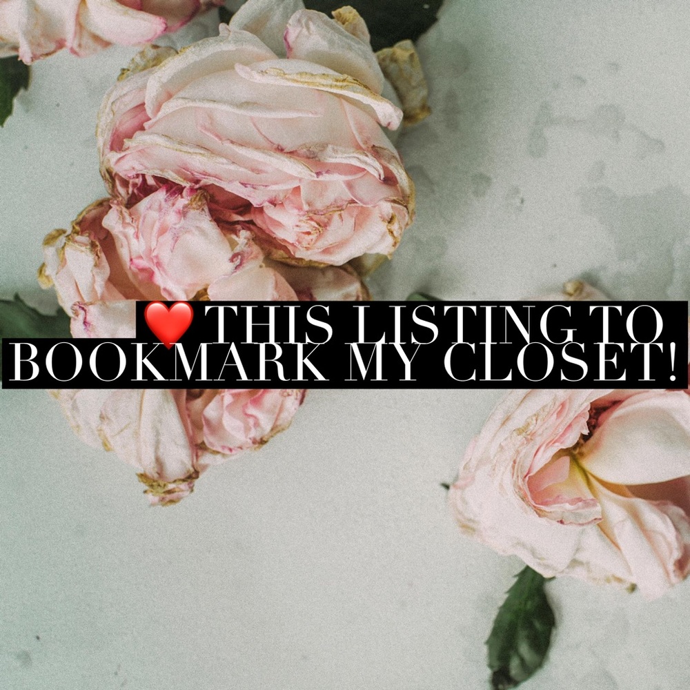 Bookmark my closet to come back and shop!
